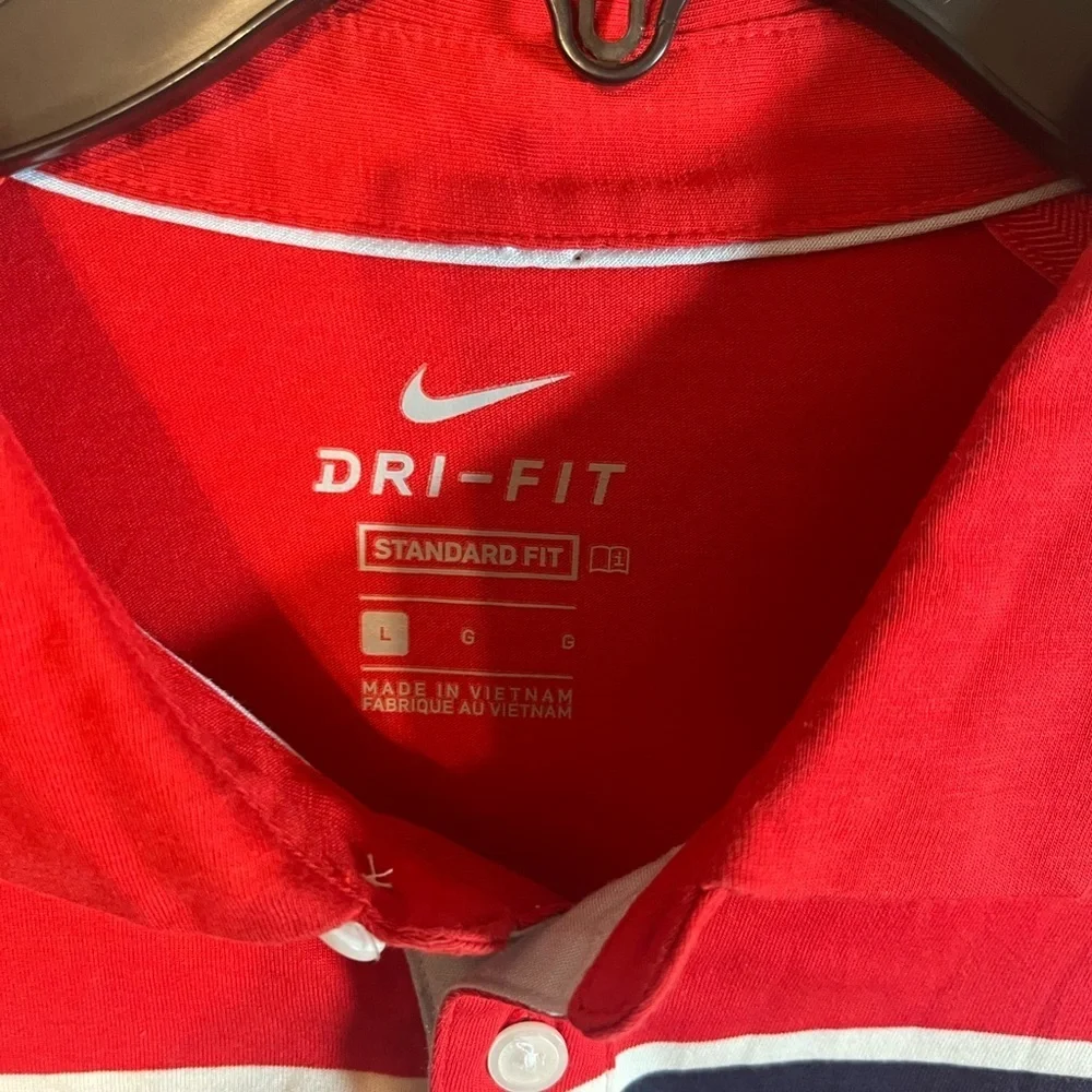Men’s Nike Dri-Fit Red Short Sleeve Polo Size L